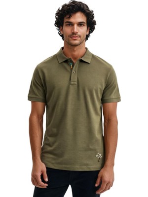 Ar-ma Erkek Polo Yaka Tişört Baskisiz Basic Regular Fit Çift Toplama Penye Pike Y31374358202