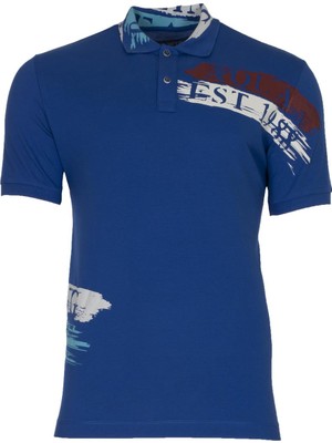 Ar-ma Erkek Polo Yaka Tişört Yazi Baskili Regular Fit Tek Toplama Licrali Pike Y21374272301