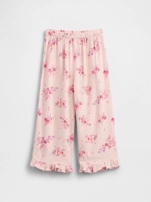 Gap Kız Bebek Pembe Keten Karışımı Pull-On Pantolon