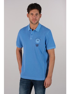 Ar-ma Erkek Polo Yaka Tişört Yazi Baskili Regular Fit Çift Toplama Penye Pike Y22374375301