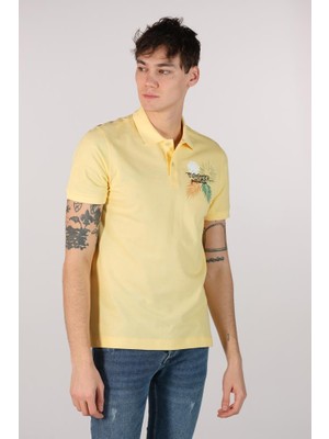 Ar-ma Erkek Polo Yaka Tişört Yazi Baskili Regular Fit Çift Toplama Penye Pike Y22374350001