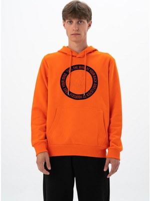 Ar-ma Erkek Kapşonlu Sweatshirt Yazi Baskili Kanguru Cepli Regular Fit Diagonal Üç İplik K26254925901