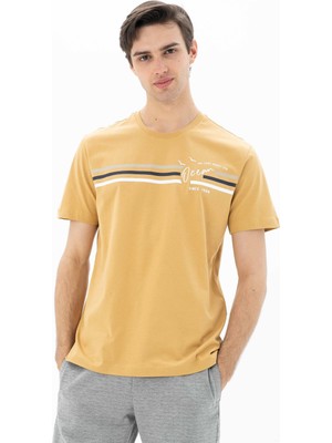Ar-ma Erkek Bisiklet Yaka Tişört Yazi Baskili Regular Fit Penye Süprem Y25344404501