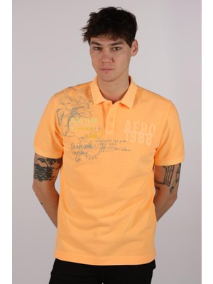 Ar-ma Erkek Polo Yaka Tişört Yazi Baskili Regular Fit Çift Toplama Penye Pike Y22374375001