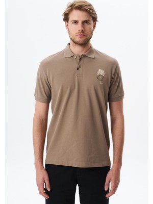 Ar-ma Erkek Polo Yaka Tişört Resim Baskili Regular Fit Çift Toplama Penye Pike Y29374354902