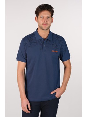 Ar-ma Erkek Polo Yaka Tişört Resim Baskili Regular Fit Çift Toplama Penye Pike Y22374350101