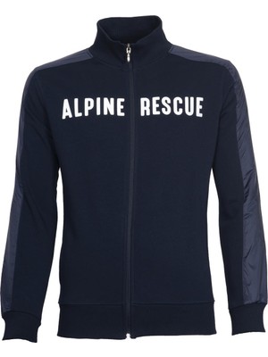 Ar-ma Erkek Tam Fermuar Sweatshirt Yazi Baskili Fleto Cepli Dik Yaka Regular Fit Diagonal Üç İplik K21324922001