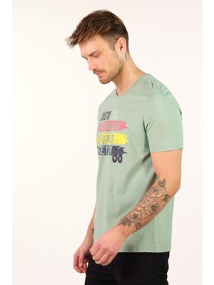 Ar-ma Erkek Bisiklet Yaka Tişört Yazi Baskili Regular Fit Penye Süprem Y22344402101