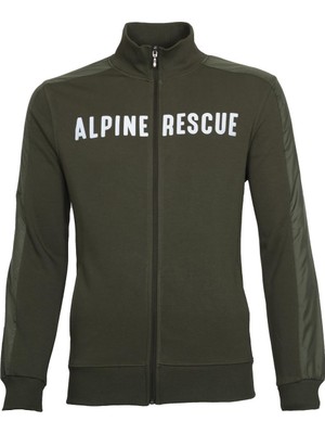 Ar-ma Erkek Tam Fermuar Sweatshirt Yazi Baskili Fleto Cepli Dik Yaka Regular Fit Diagonal Üç İplik K21324922001
