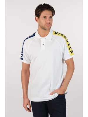 Ar-ma Erkek Polo Yaka Tişört Yazi Baskili Regular Fit Tek Toplama Licrali Pike Y22374302401