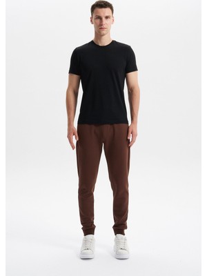 Ar-ma Erkek Eşofman Alti Baskisiz Basic Yandan Fermuar Cepli Arkadan Cepsiz Lastikli Dar Paça Slim Fit Scuba İnterlok K30174998802