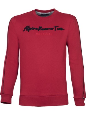 Ar-ma Erkek Bisiklet Yaka Sweatshirt Yazi Baskili Cepsiz Regular Fit Şardonlu Üç İplik K21124908002