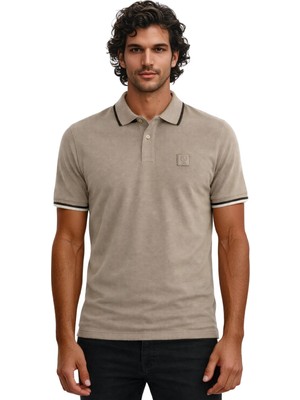 Ar-ma Erkek Polo Yaka Tişört Baskisiz Basic Regular Fit Çift Toplama Penye Pike Y31374356802