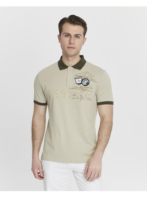 Ar-ma Erkek Polo Yaka Tişört Yazi Baskili Regular Fit Tek Toplama Licrali Pike Y27374308601