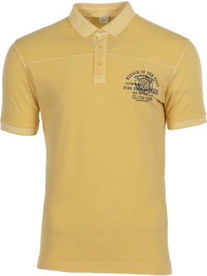 Ar-ma Erkek Polo Yaka Tişört Yazi Baskili Regular Fit Çift Toplama Penye Pike Y0TYO7342