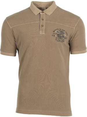 Ar-ma Erkek Polo Yaka Tişört Yazi Baskili Regular Fit Çift Toplama Penye Pike Y0TYO7342