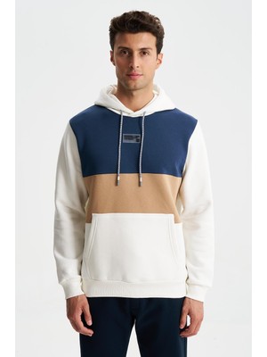 Ar-ma Erkek Kapşonlu Sweatshirt Baskisiz Kanguru Cepli Regular Fit Şardonlu Üç İplik K28254628101