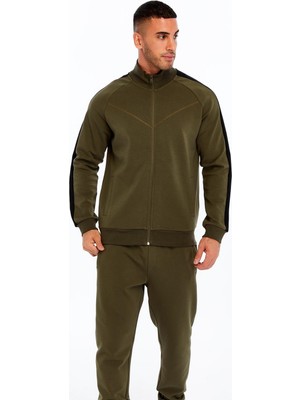 Ar-ma Erkek Tam Fermuar Sweatshirt Baskisiz Basic Fleto Cepli Dik Yaka Slim Fit Scuba İnterlok K30324989602