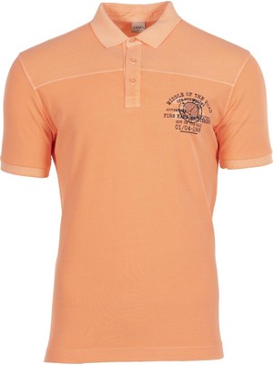 Ar-ma Erkek Polo Yaka Tişört Yazi Baskili Regular Fit Çift Toplama Penye Pike Y0TYO7342