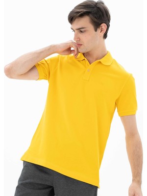 Ar-ma Erkek Polo Yaka Tişört Baskisiz Basic Regular Fit Tek Toplama Licrali Pike Y25374302501