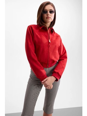 Guess Marilyn Süet Bomber Kadın  Ceket W6GL54W5163-G532