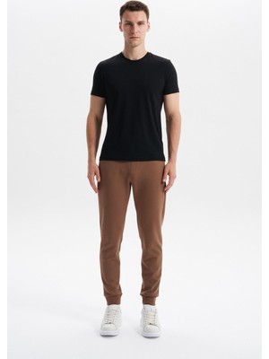 Ar-ma Erkek Eşofman Alti Baskisiz Basic Yandan Fermuar Cepli Arkadan Cepsiz Lastikli Dar Paça Slim Fit Scuba İnterlok K30174998802