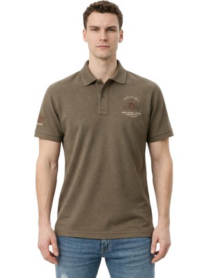 Ar-ma Erkek Polo Yaka Tişört Resim Baskili Regular Fit Çift Toplama Penye Pike Y31374358902