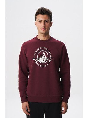 Ar-ma Erkek Bisiklet Yaka Sweatshirt Yazi Baskili Cepsiz Regular Fit Şardonlu Üç İplik K28124602901
