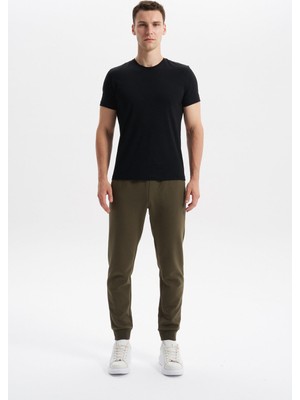 Ar-ma Erkek Eşofman Alti Baskisiz Basic Yandan Fermuar Cepli Arkadan Cepsiz Lastikli Dar Paça Slim Fit Scuba İnterlok K30174998902