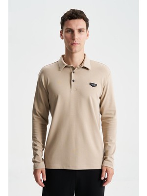 Ar-ma Erkek Polo Yaka Sweatshirt Basic Baskisiz Cepsiz Slim Fit Çift Tarafli İnterlok K28564988101