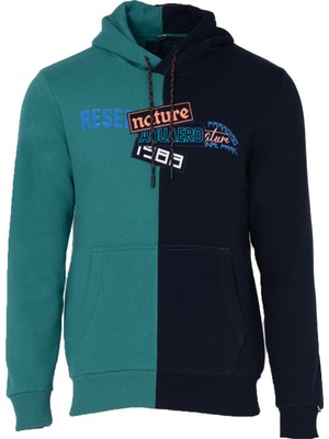 Ar-ma Erkek Kapşonlu Sweatshirt Yazi Baskili Kanguru Cepli Regular Fit Şardonlu Üç İplik K22254919001