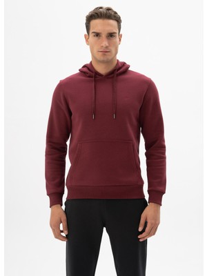 Ar-ma Erkek Kapşonlu Sweatshirt Baskisiz Kanguru Cepli Regular Fit Şardonlu Üç İplik K24254928801