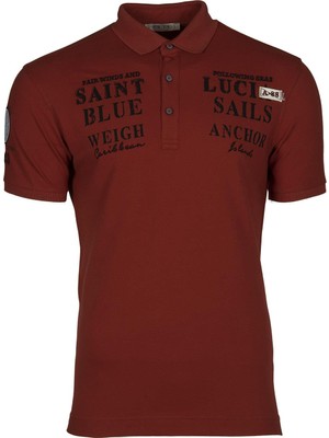 Ar-ma Erkek Polo Yaka Tişört Yazi Baskili Regular Fit Çift Toplama Penye Pike Y9TYO7956