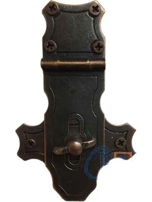 Dekoratif Anahtarlı Sandık Askısı - 40X65MM, Oksit, 1 Adet