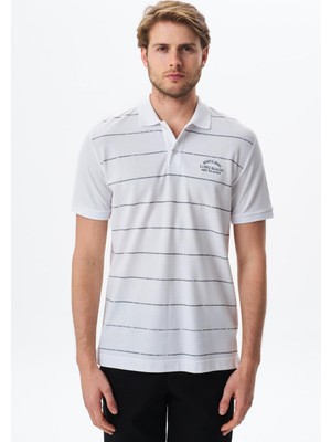 Ar-ma Erkek Polo Yaka Tişört Yazi Baskili Regular Fit Çift Toplama Penye Pike Y29374355702