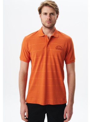 Ar-ma Erkek Polo Yaka Tişört Yazi Baskili Regular Fit Çift Toplama Penye Pike Y29374355702
