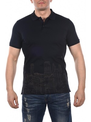 Ar-ma Erkek Polo Yaka Tişört Resim Baskili Regular Fit Tek Toplama Licrali Pike Y8TYO7888