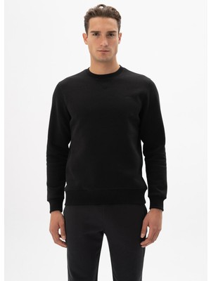 Ar-ma Erkek Bisiklet Yaka Sweatshirt Basic Baskisiz Cepsiz Regular Fit Şardonlu Üç İplik K24124909601