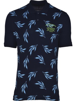 Ar-ma Erkek Polo Yaka Tişört Yazi Baskili Regular Fit Tek Toplama Licrali Pike Y21374274601