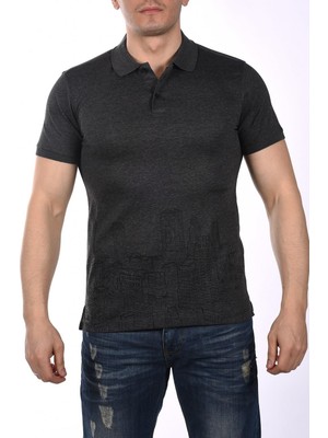 Ar-ma Erkek Polo Yaka Tişört Resim Baskili Regular Fit Tek Toplama Licrali Pike Y8TYO7888