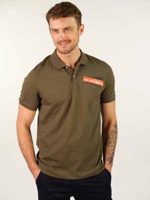 Ar-ma Erkek Polo Yaka Tişört Yazi Baskili Regular Fit Tek Toplama Licrali Pike Y22374301001