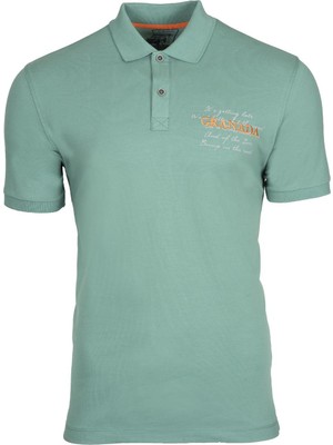 Ar-ma Erkek Polo Yaka Tişört Yazi Baskili Regular Fit Tek Toplama Licrali Pike Y0TYO2651