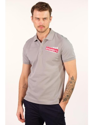 Ar-ma Erkek Polo Yaka Tişört Yazi Baskili Regular Fit Tek Toplama Licrali Pike Y22374301001