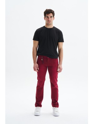 Ar-ma Erkek Pantalon Chino Baskisiz Basic Ön Ve Arka Cepli Pantolon Slim Fit Denim Chambre K9PPD0520