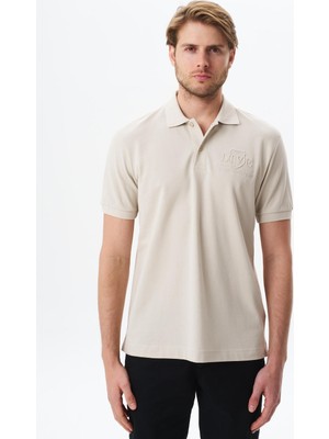 Ar-ma Erkek Polo Yaka Tişört Yazi Baskili Regular Fit Çift Toplama Penye Pike Y29374355602