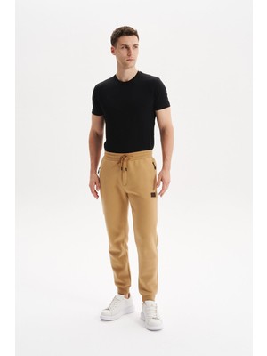 Ar-ma Erkek Eşofman Alti Baskisiz Basic Yandan Fermuar Cepli Arkadan Cepsiz Lastikli Dar Paça Regular Fit Şardonlu Üç İplik K30174681702