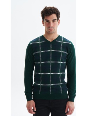 Ar-ma Erkek V Yaka Triko Basic Baskisiz Cepsiz Slim Fit Tek Toplama Licrali Pike K0KRO0860