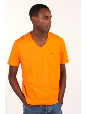 Ar-ma Erkek V Yaka Tişört Baskisiz Basic Regular Fit Penye Süprem Y22364400101