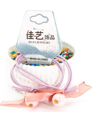 Biem Accessory Biem Incili Lastik Toka Pembe
