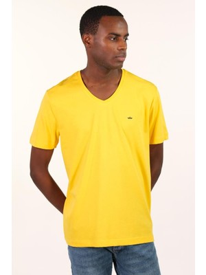 Ar-ma Erkek V Yaka Tişört Baskisiz Basic Regular Fit Penye Süprem Y22364400101